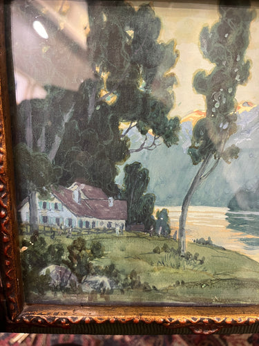 Anónimo - Acuarela ‘Paisaje del lago Ranco’ Bucarest Art & Antiques