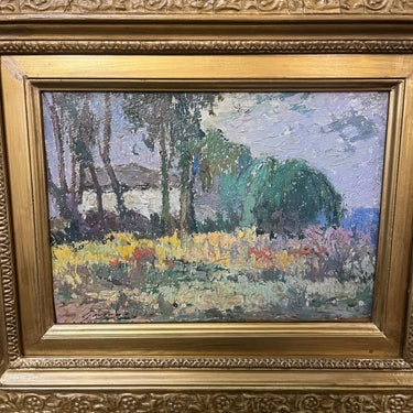 Arturo Gordon - Óleo sobre cartón 'Paisaje con bosque' Temporada26