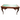 Escritorio Bureau-plat francés Luis XV cubierta cuero verde