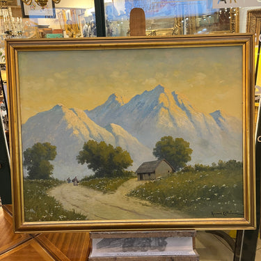 Benito Ramos Catalán - Óleo sobre tela ‘Camino y cordillera’ Bucarest Art & Antiques
