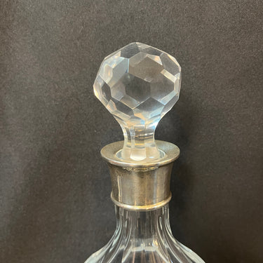 Botella de cristal y cuello de plaqué lonjas Bucarest Art & Antiques