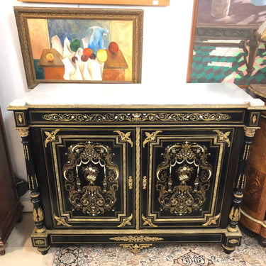 Boulle Frances dos puertas estilo imperio incrustaciones nácar y marfil Colección Exclusiva