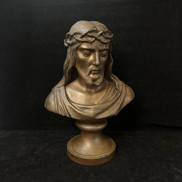 Busto de Cristo de bronce con dedicatoria a don Luís Lira Luco Bucarest Art & Antiques