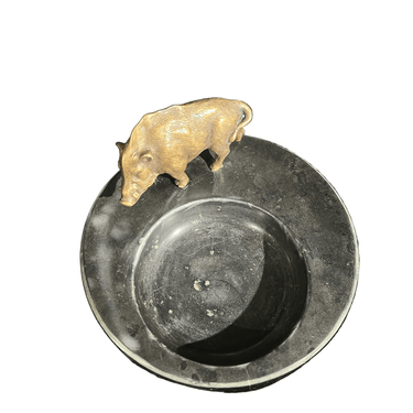 Cenicero diseño jabalí en bronce Bucarest Art & Antiques
