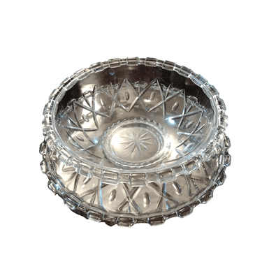 Centro de mesa de vidrio dos piezas diseño geométrico Bucarest Art & Antiques