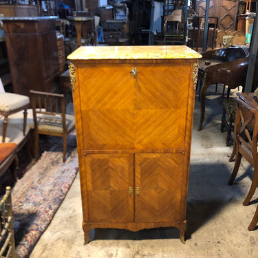 Chiffonier Secretaire marqueteria mármol amarillo Bucarest Art & Antiques