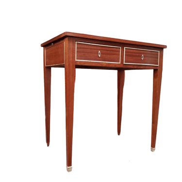 Escritorio Bureau-Plat extensible con cubierta de cuero Luis XVI Bucarest Art & Antiques