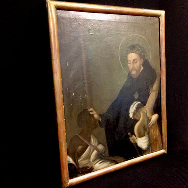 Escuela Limeña – Óleo Religioso ‘San Geronimo’ | Bucarest Art Gallery Consignación