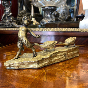 Escultura Austriaca joven sátiro por Besserdich | Bucarest Art Gallery Bucarest Art & Antiques