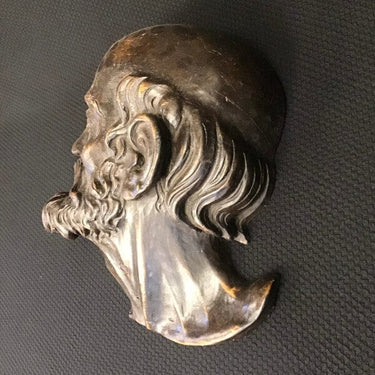 Escultura rostro masculino madera | Bucarest Art Gallery Bucarest Art & Antiques