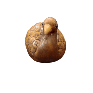 Figura miniatura japonesa Netsuke Pavo Bucarest Art & Antiques