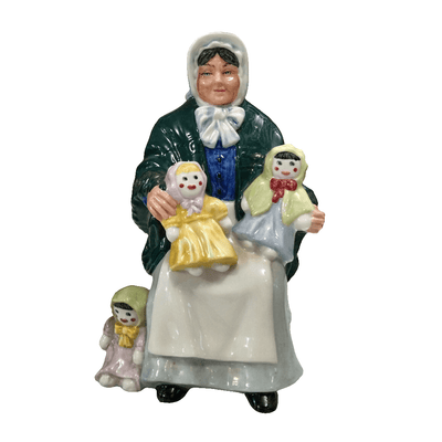 Figura porcelana Royal Doulton 'The rag doll seller' 1989 Bucarest Art Gallery