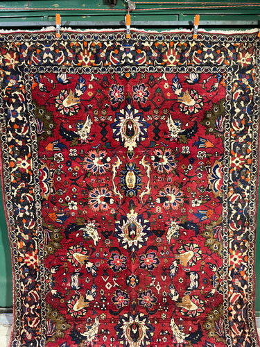 Gran alfombra persa Sarok lana hecha a mano motivos florales 200x300 cms. Colección Exclusiva