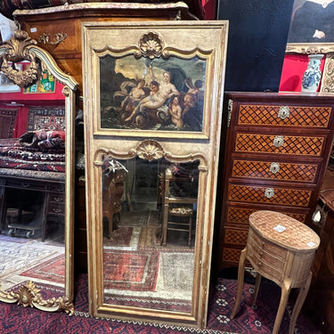 Gran espejo Trumeau con escena pintada estilo Luis XV Bucarest Art & Antiques