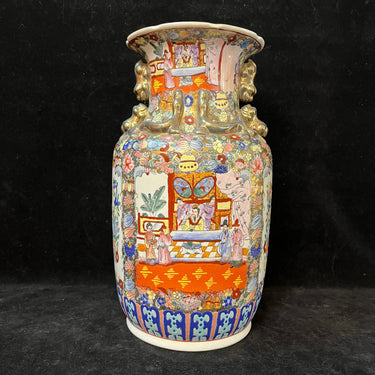 Gran jarrón de porcelana china escena 'nobleza familiar' Bucarest Art & Antiques