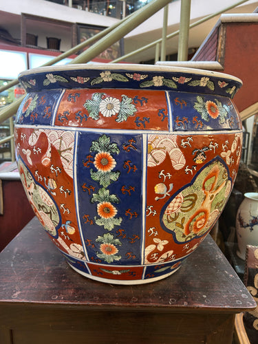 Gran pecera de porcelana china pintada a mano Imarí Bucarest Art & Antiques