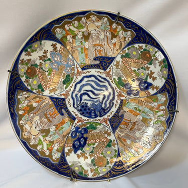 Gran plato de porcelana japones estilo Imarí de fines del s. XIX Bucarest Art & Antiques