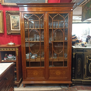 Gran Vitrina Librero inglés Edwardian Colección Exclusiva