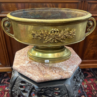 Jardinera Imperio de bronce dorado con asas s.XIX Colección Exclusiva
