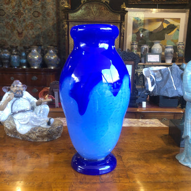 Jarron azul vidrio | Bucarest Art Gallery Bucarest Art & Antiques