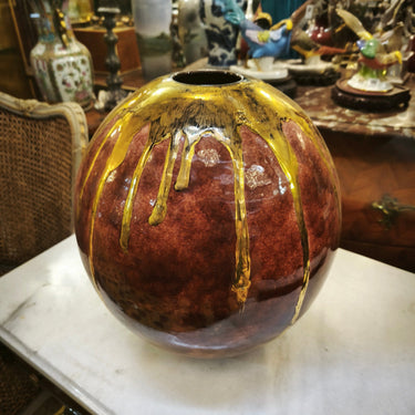 Jarrón francés Art Deco en cerámica Bucarest Art & Antiques