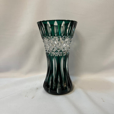 Jarrón teniers de cristal Val Saint Lambert mitad s. XX Bucarest Art & Antiques