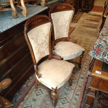 Juego de sillas estilo Edwardian en caoba tallada Bucarest Art & Antiques