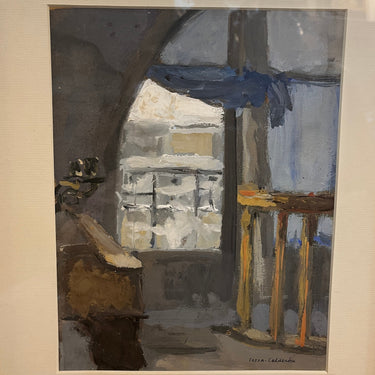 Julio Fossa Calderón - Técnica mixta 'Vista desde la ventana' Consignación