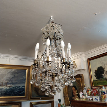 Lámpara de bronce con lágrimas redondas Bucarest Art & Antiques