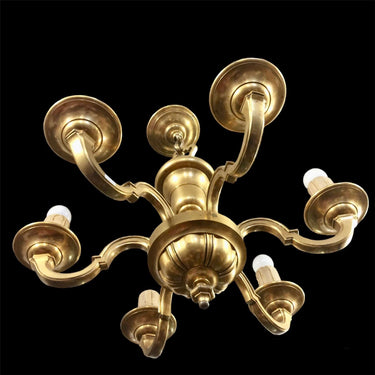 Lámpara de bronce estilo Tudor seis brazos | Bucarest Art Gallery Bucarest Art & Antiques