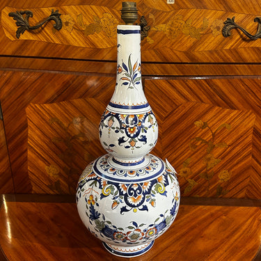 Lámpara de porcelana holandesa Delft pintada a mano Bucarest Art & Antiques