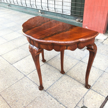 Mesa de juego abatible en madera Palma de caoba Bucarest Art & Antiques