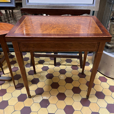 Mesa de juego francesa estilo Luis XVI desplegable paño verde Bucarest Art & Antiques