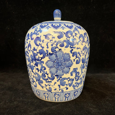 Potiche de porcelana china diseño patrones florales Bucarest Art & Antiques