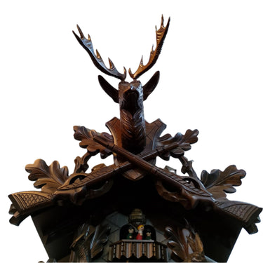 Reloj cucú alemán madera tallada estilo selva negra Bucarest Art & Antiques