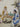 Retablo de porcelana china pintada a mano y enmarcada 'partida de damas' Bucarest Art Gallery