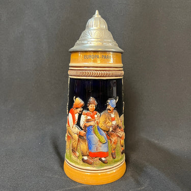 Shopero alemán de porcelana con sello 'Escena galante' Bucarest Art & Antiques