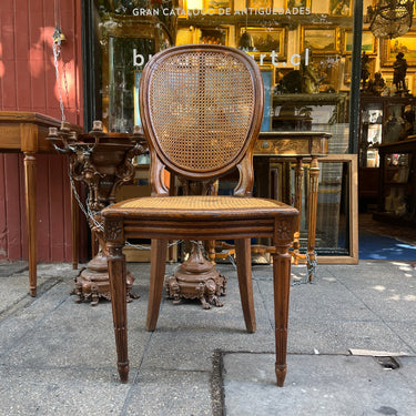 Silla francesa Luís XVI de roble americano principios siglo XX Bucarest Art & Antiques